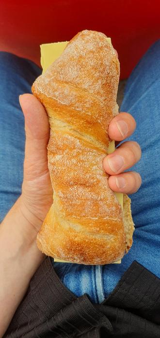 Is anybody hungry? I had this oddly shaped sandwich and thought it wou